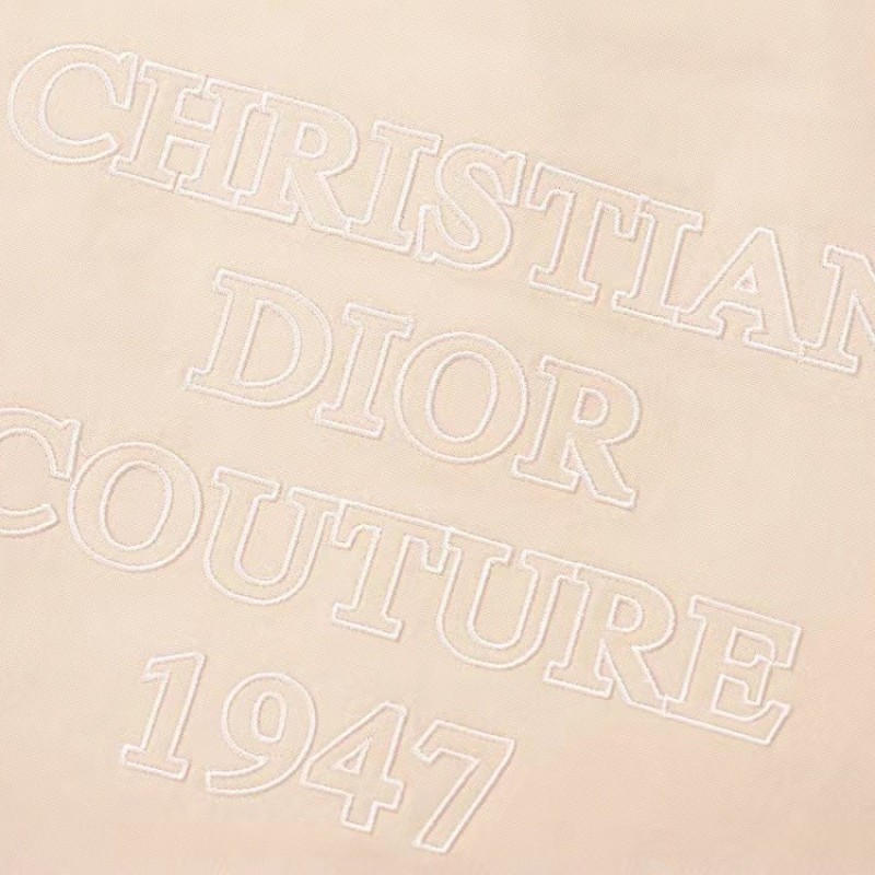 D*0r monogram embroidered zip-up hooded jacket