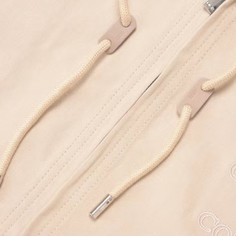 D*0r monogram embroidered zip-up hooded jacket