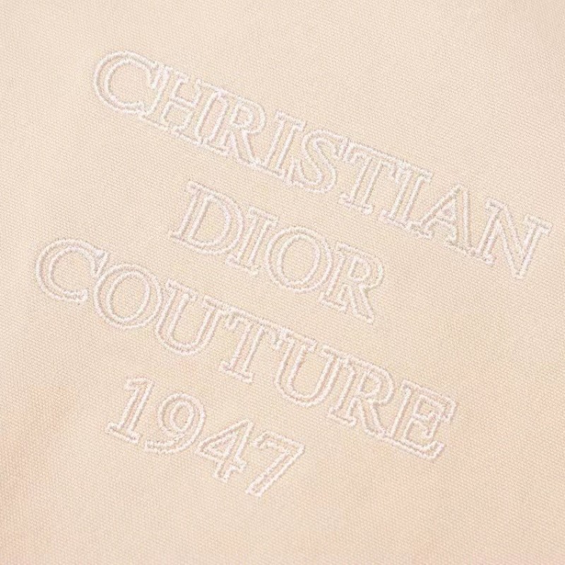 D*0r monogram embroidered zip-up hooded jacket