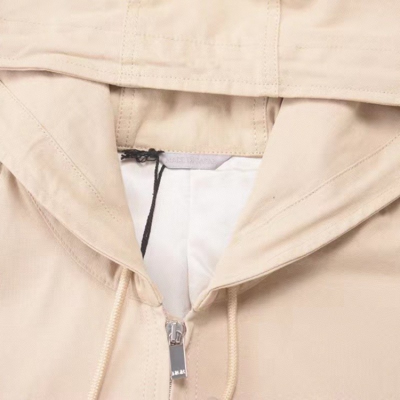 D*0r monogram embroidered zip-up hooded jacket