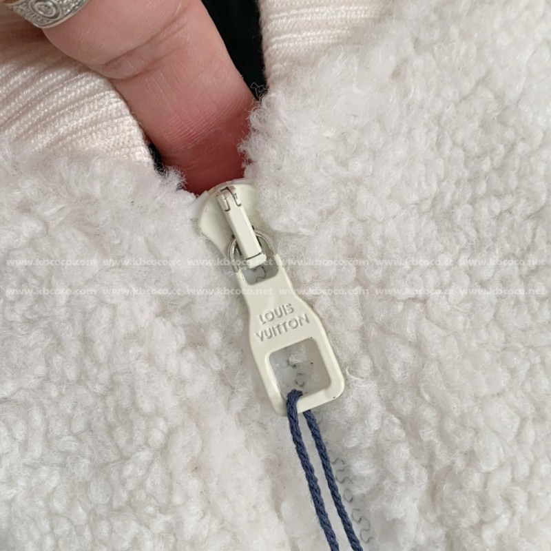 L0*is V*t0n floral lettering lambskin baseball jacket