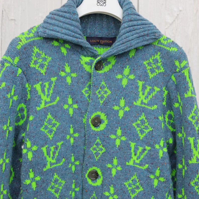 L0*is V*t0n 24 new colorful yarn full print hooded cardigan
