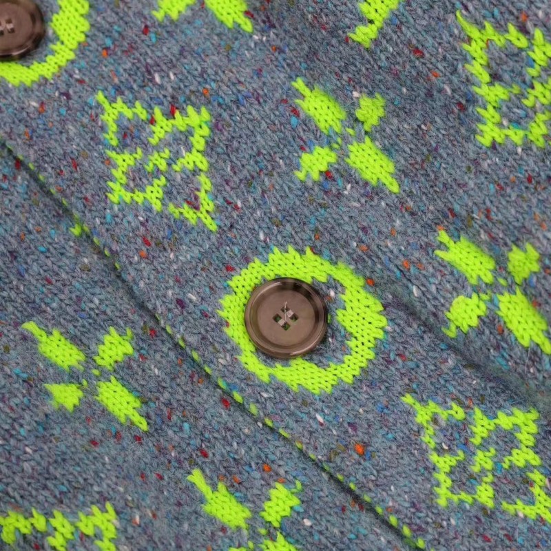 L0*is V*t0n 24 new colorful yarn full print hooded cardigan