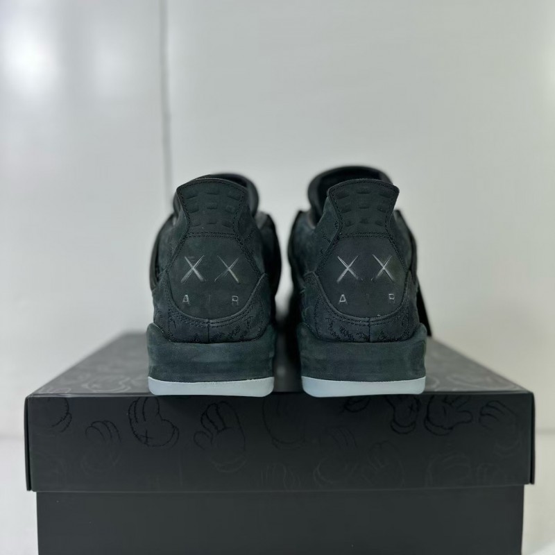 Jordan Air Jordan 4 retro kaws suede lightweight wear-resistant non-slip mid-top