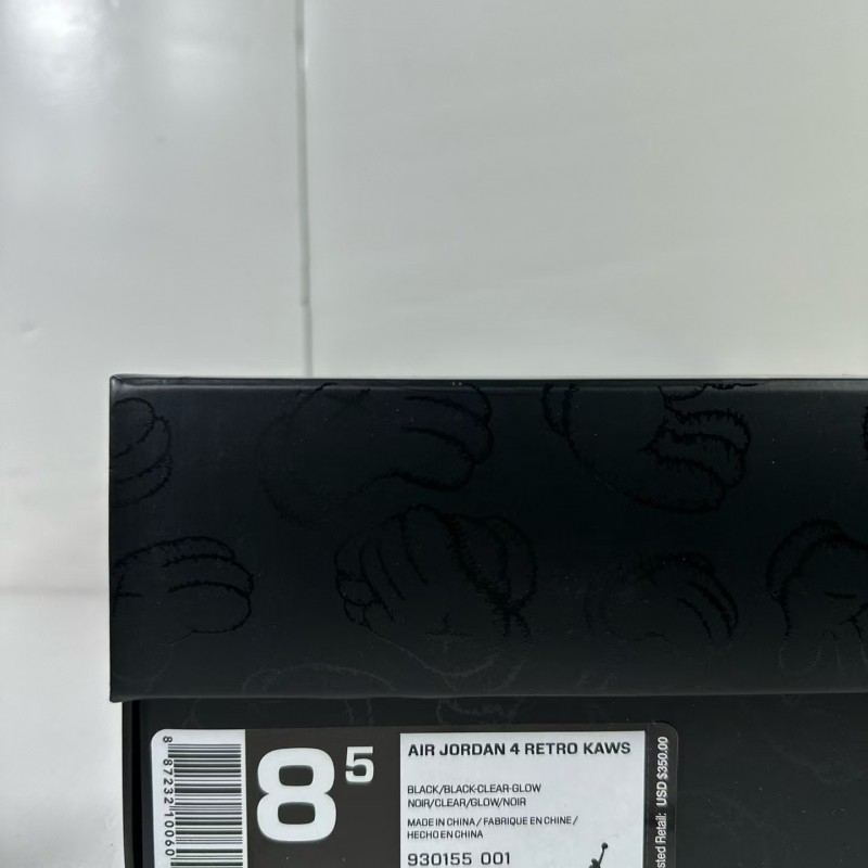 Jordan Air Jordan 4 retro kaws suede lightweight wear-resistant non-slip mid-top