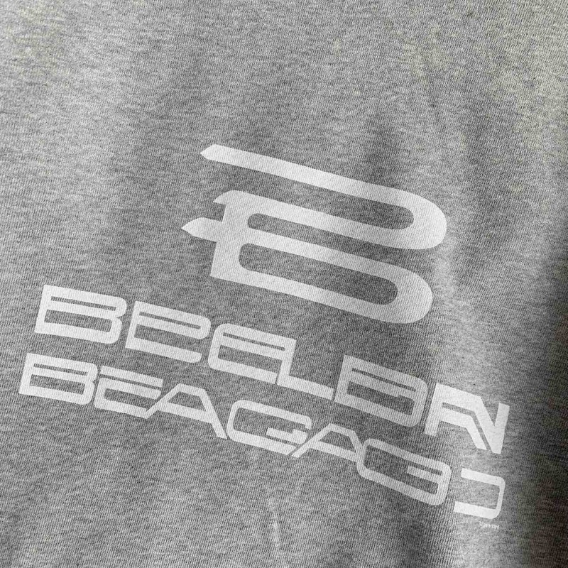 Ba*len*cia*ga logo print sports hooded sweatshirt