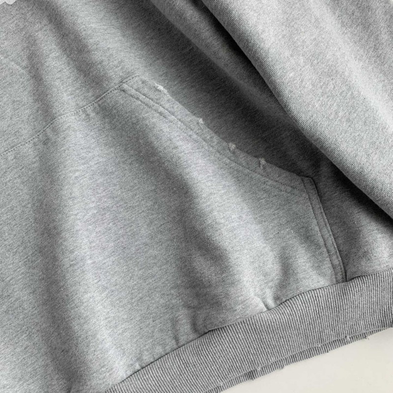 Ba*len*cia*ga logo print sports hooded sweatshirt