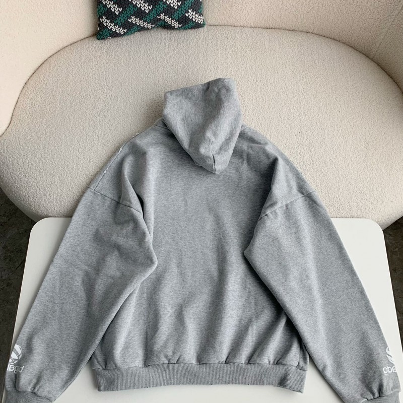 Ba*len*cia*ga logo print sports hooded sweatshirt