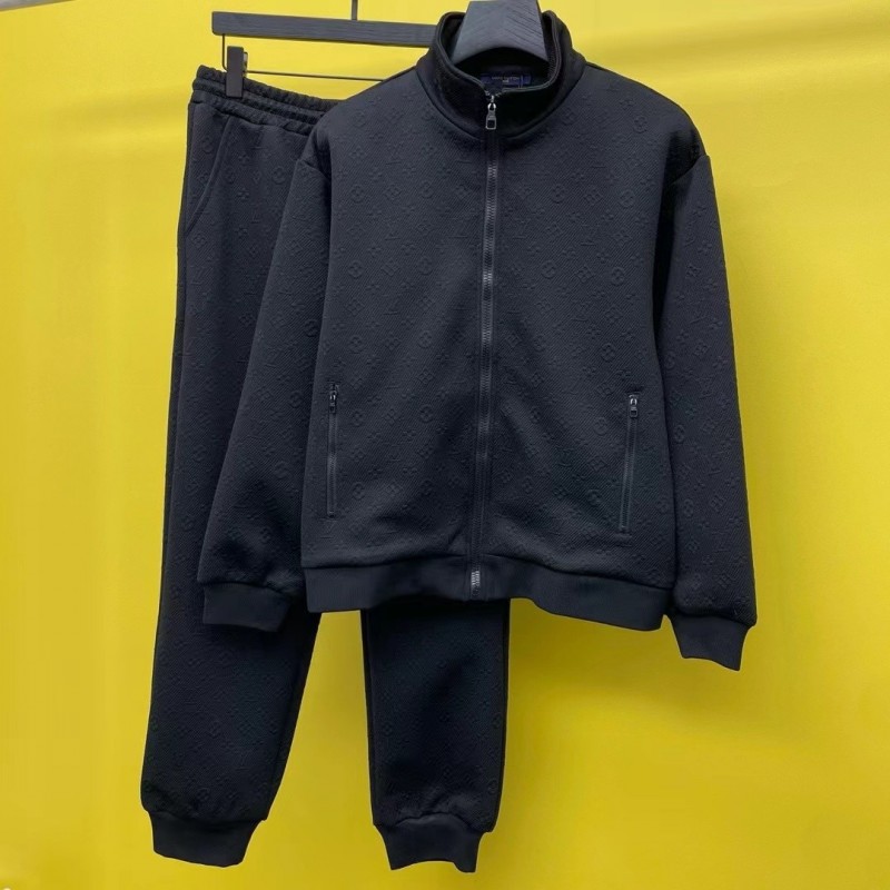 L0*is V*t0n obscure jacquard zip-up casual sports suit