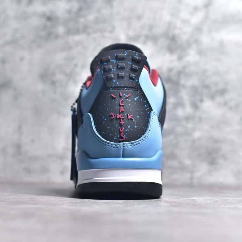 Jordan Air Jordan 4 retro collaboration ice blue wear-resistant non-slip mid-top