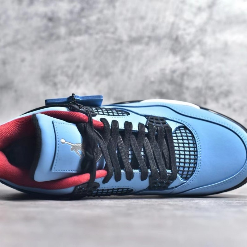 Jordan Air Jordan 4 retro collaboration ice blue wear-resistant non-slip mid-top