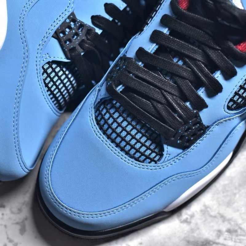 Jordan Air Jordan 4 retro collaboration ice blue wear-resistant non-slip mid-top