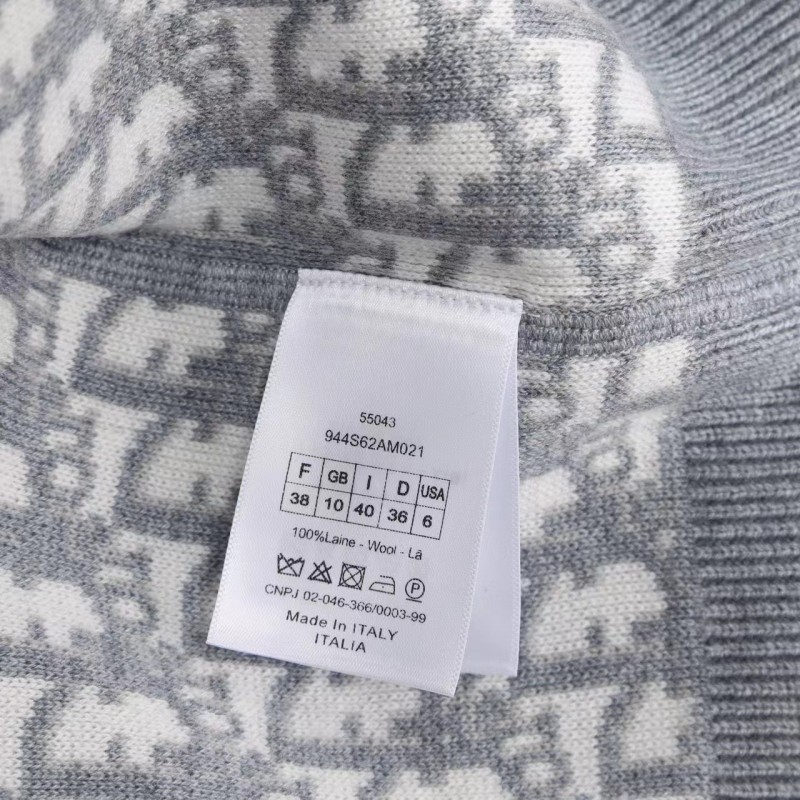 D*0r all-over jacquard reversible wool zip-up hoodie