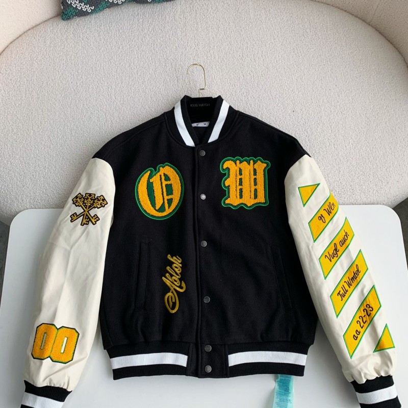 OFF-WHITE FW22 Logo embroidered single-breasted Baseball uniform