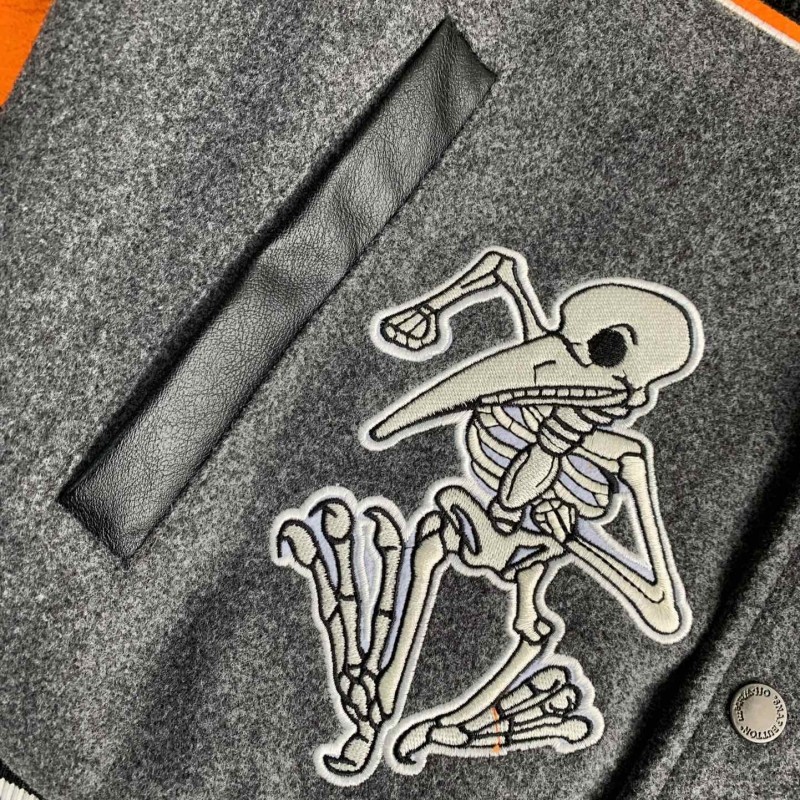 OFF-WHITE  FW21  Alphabet pattern Baseball uniform