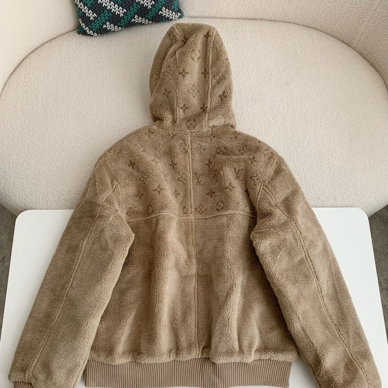 New, LV reversible wool and sheepskin jacket