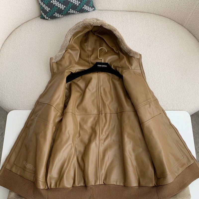 New, LV reversible wool and sheepskin jacket