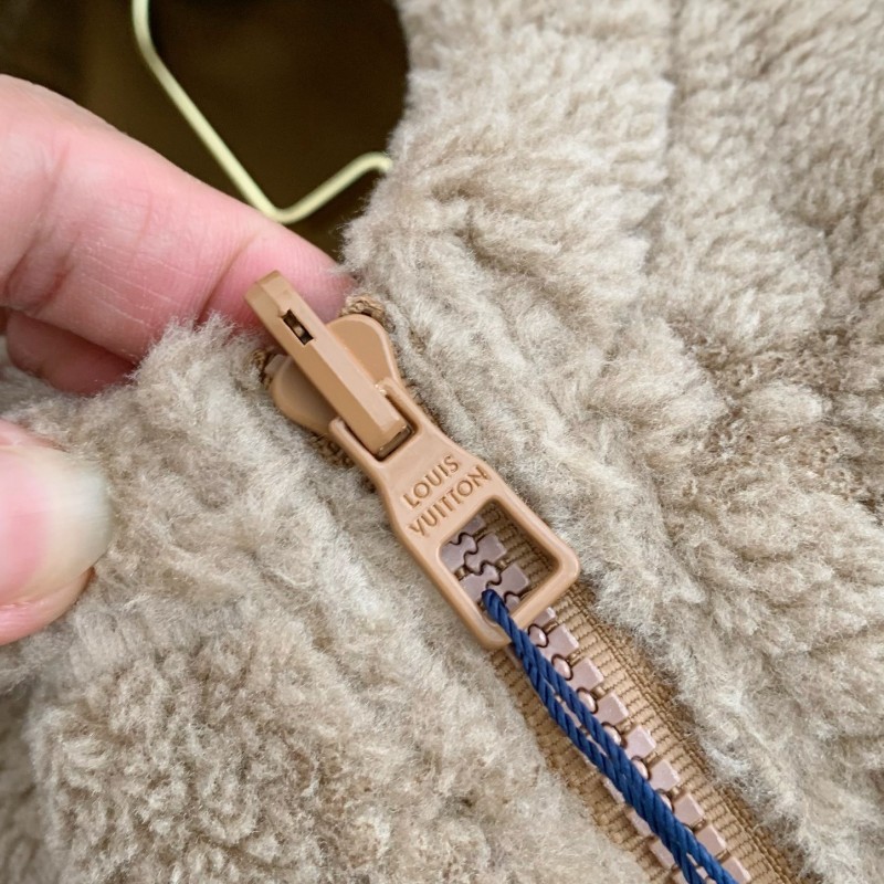 New, LV reversible wool and sheepskin jacket