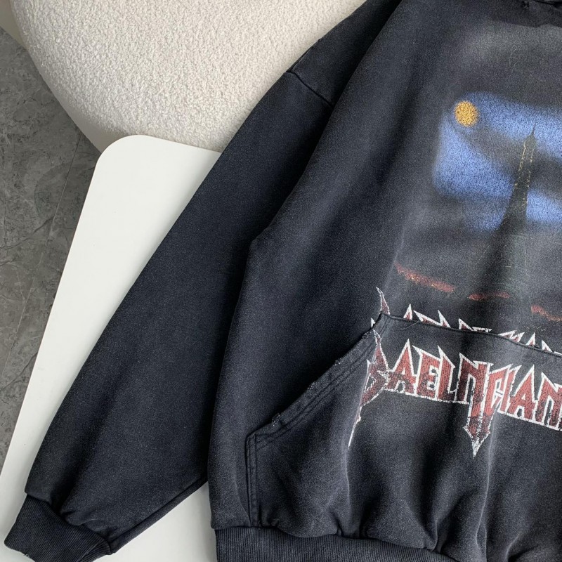 Ba*len*cia*ga Iron Tower print hoodie