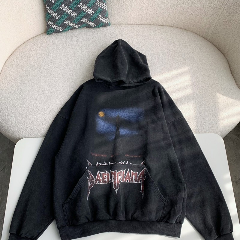 Ba*len*cia*ga Iron Tower print hoodie