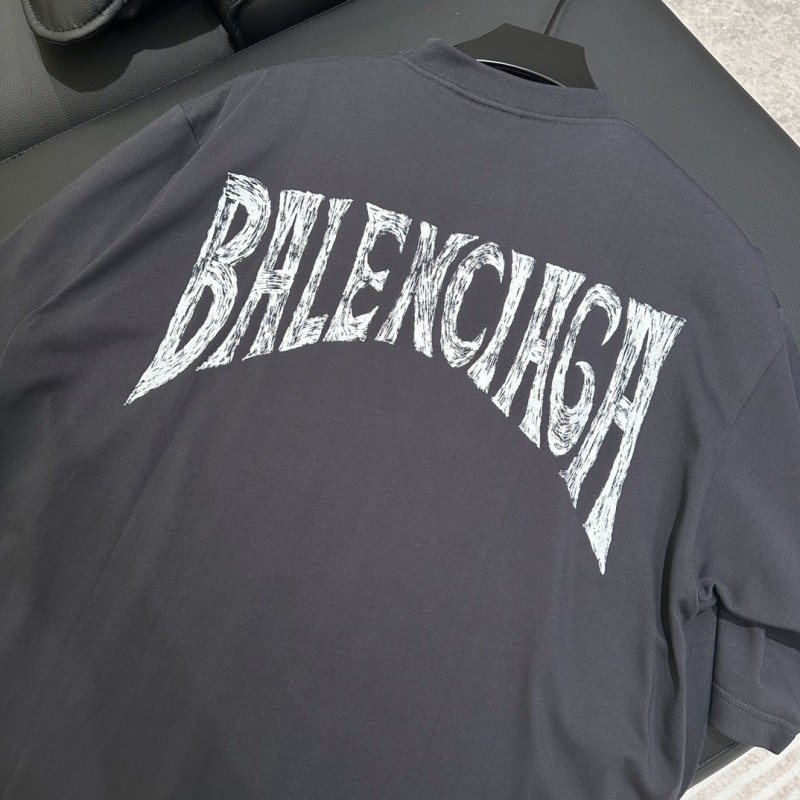 Ba*len*cia*ga 24ss sunset coconut tree tower short sleeve