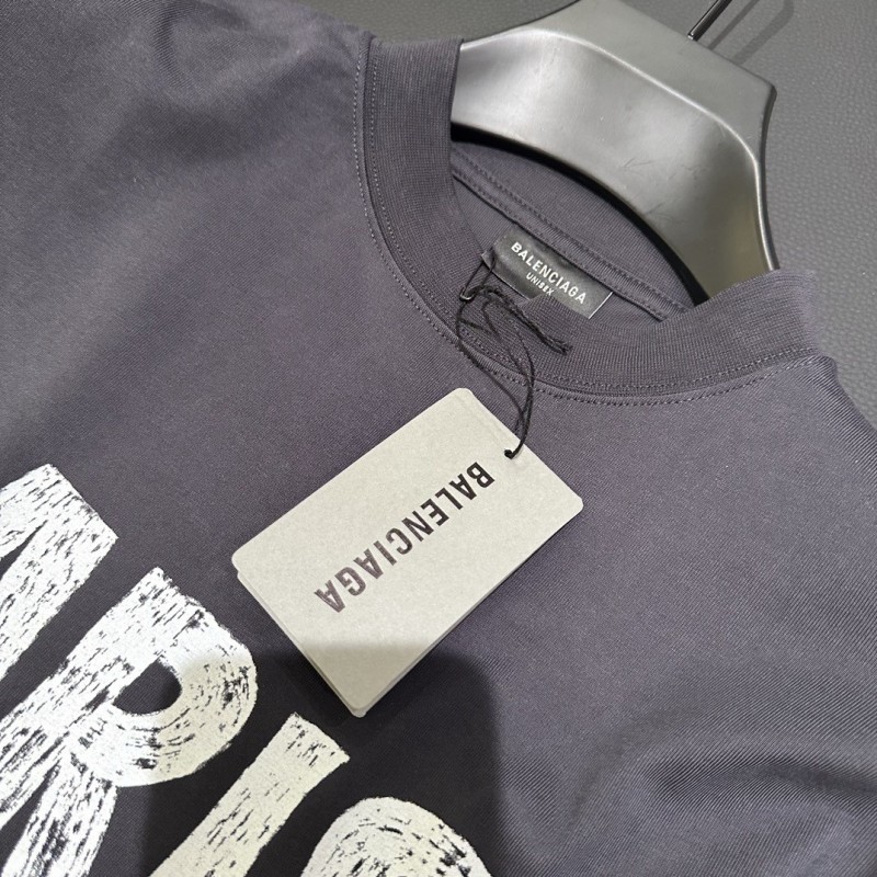 Ba*len*cia*ga 24ss sunset coconut tree tower short sleeve