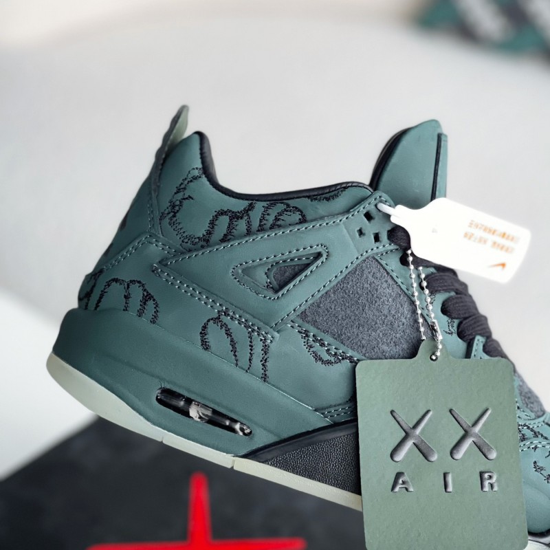 Jordan Air Jordan 4 retro kaws suede lightweight wear-resistant non-slip mid-top