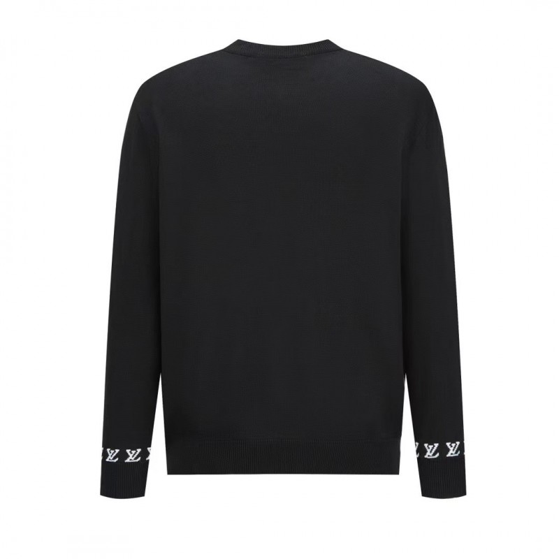 L0*is V*t0n monogrammed wool bottoming sweater