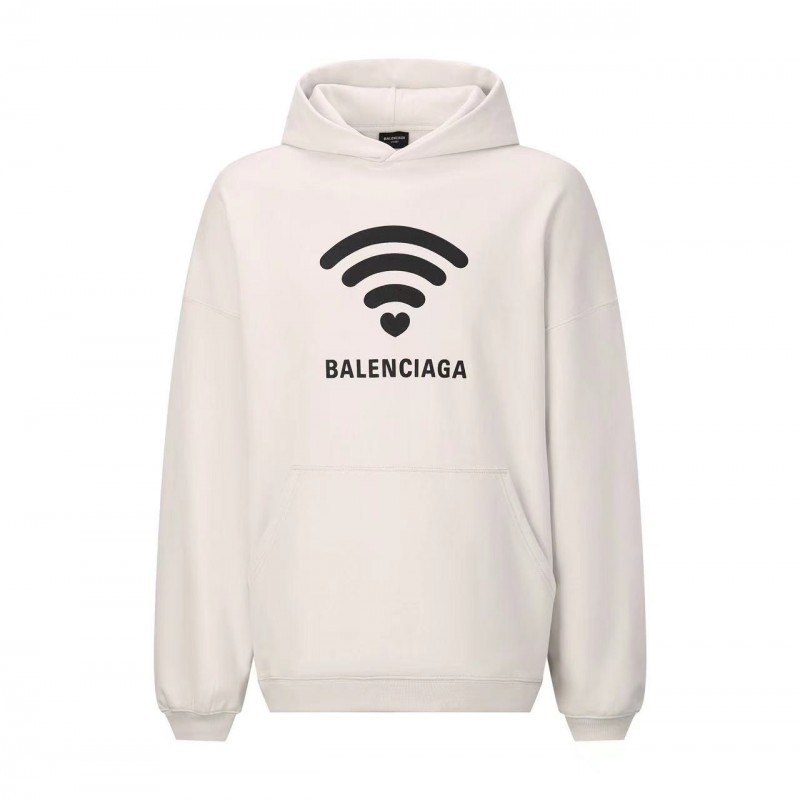 Ba*len*cia*ga heart print hooded sweatshirt