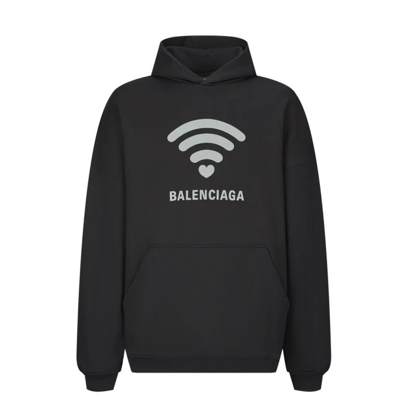 Ba*len*cia*ga heart print hooded sweatshirt