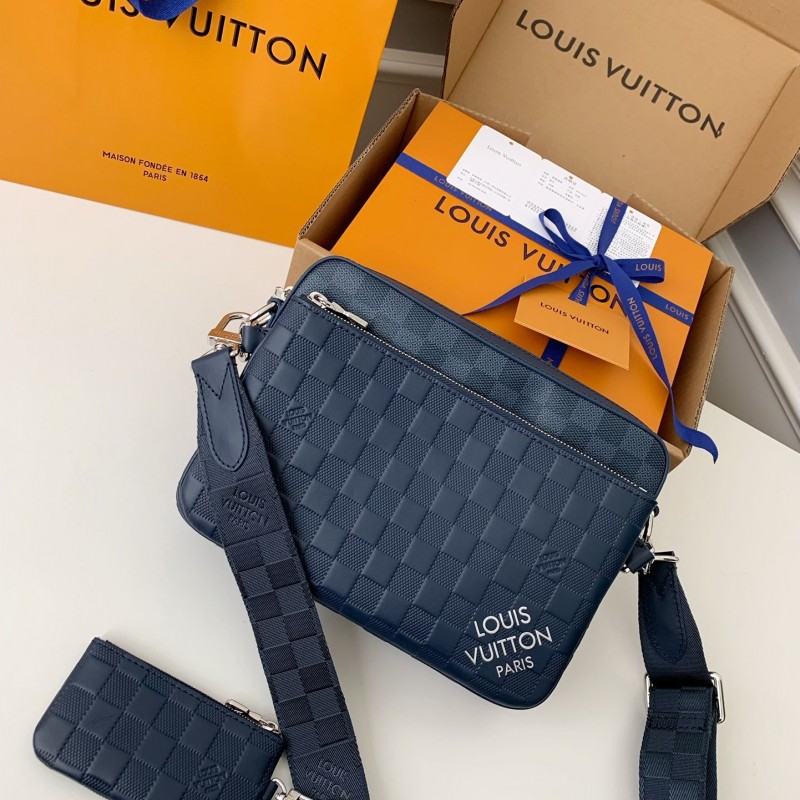 L0*is V*t0n  TRIO Full Leather Messenger Bag M40438