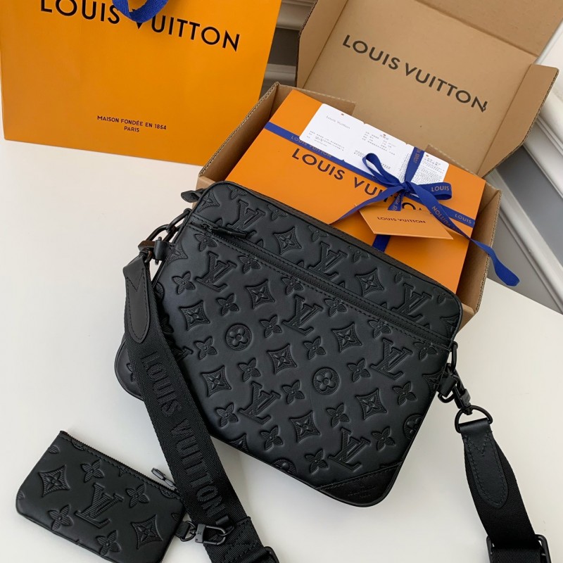 L0*is V*t0n  TRIO Full Leather Messenger Bag M46602