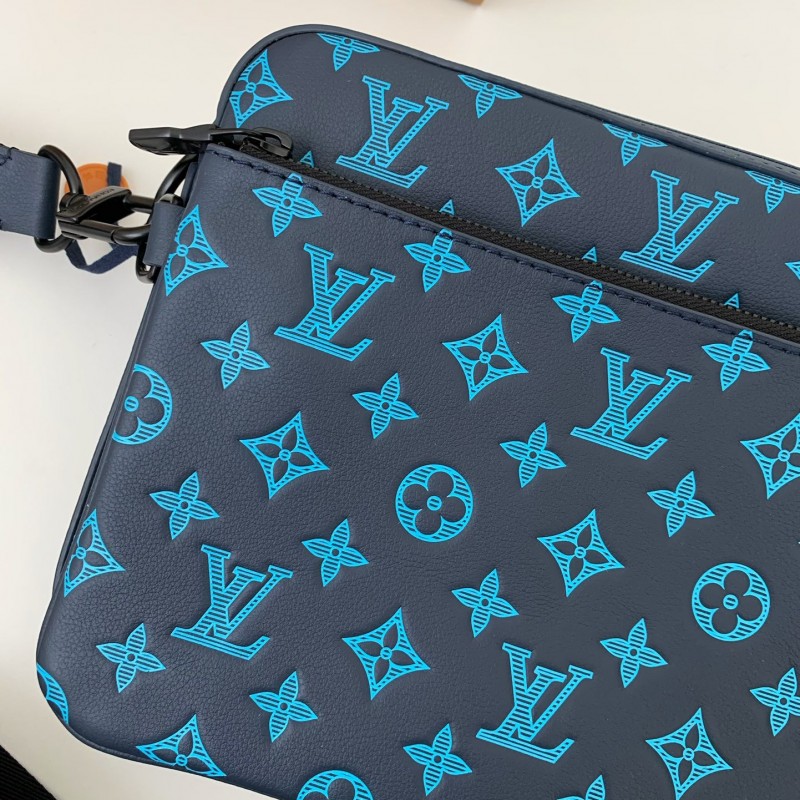 L0*is V*t0n  TRIO Full Leather Messenger Bag M46604