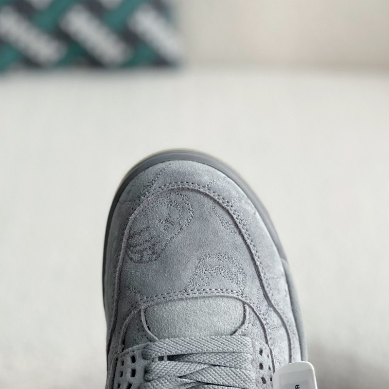 Jordan Air Jordan 4 retro kaws suede lightweight wear-resistant non-slip mid-top