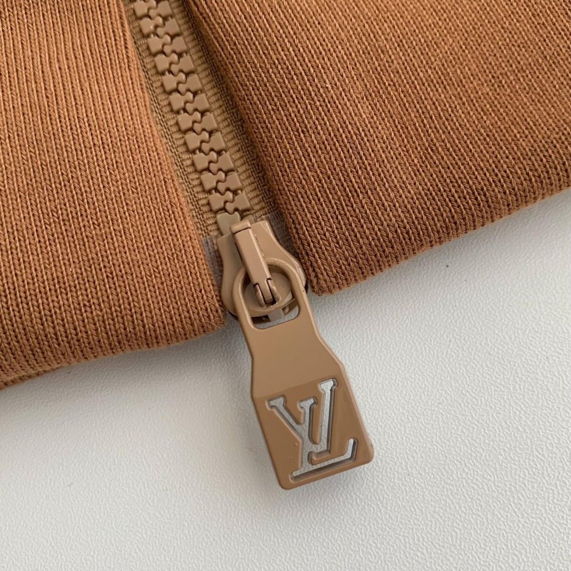 L0*is V*t0n Jacquard vertical collar zipper fleece jacket