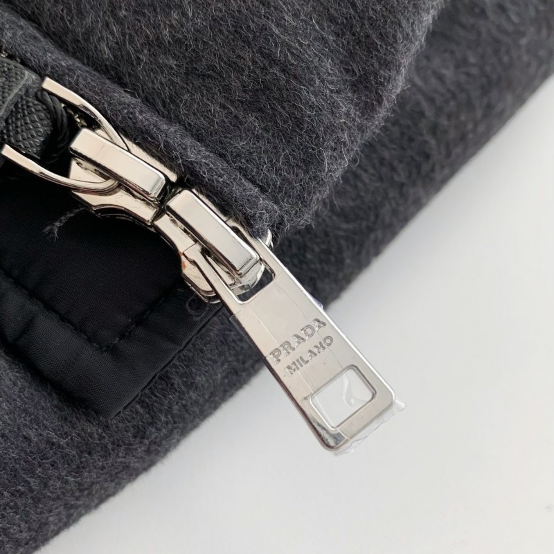 Pra*a logo stand collar down jacket