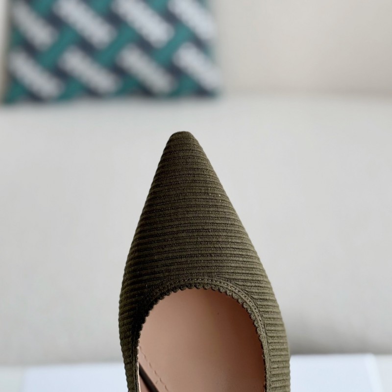 D*0r Pointed toe slingback high heels 6.5cm