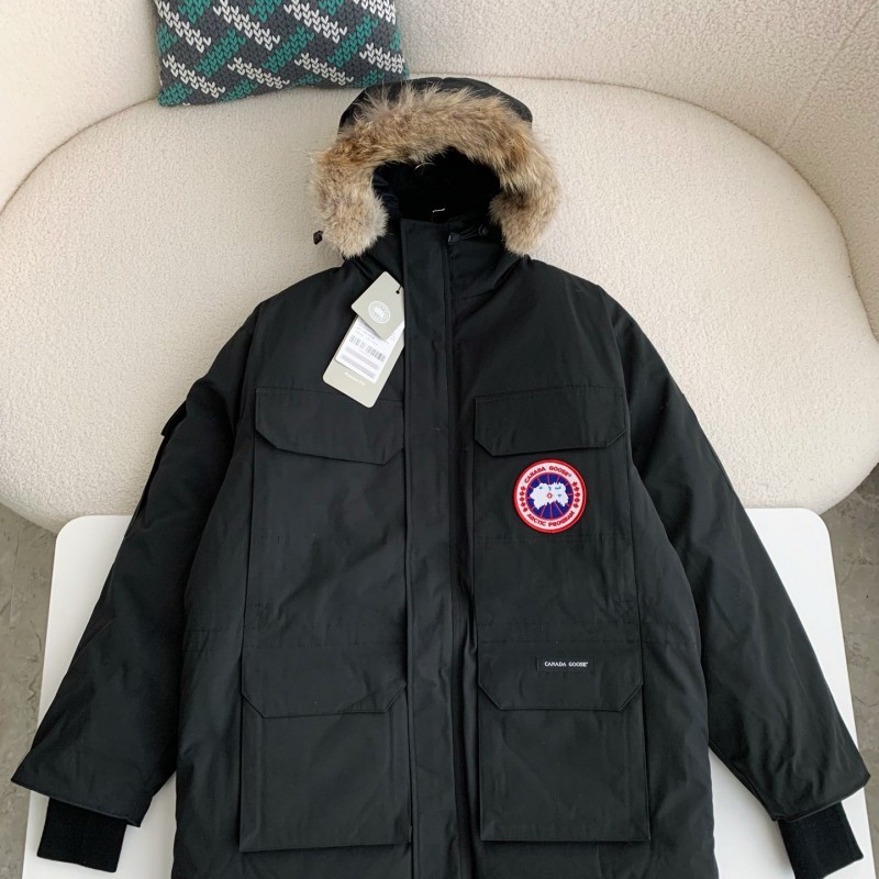 Can*a Go*e Classic expedition pure color winter hardhat Parker coat down jacket