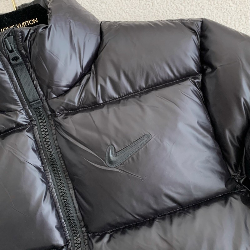 Nike x Drake solid color 3D logo stand up collar down jacket