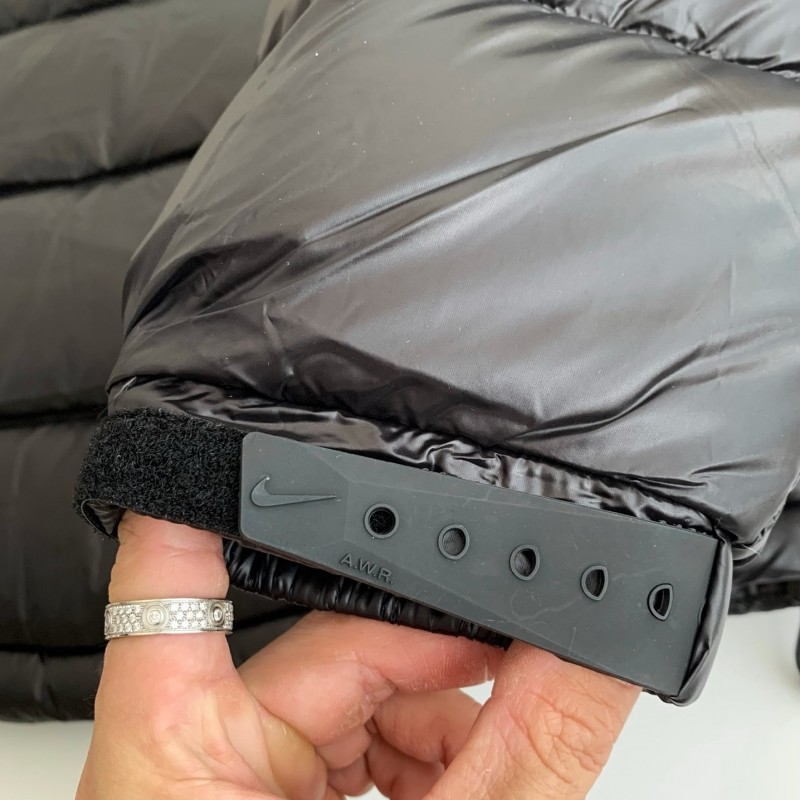 Nike x Drake solid color 3D logo stand up collar down jacket