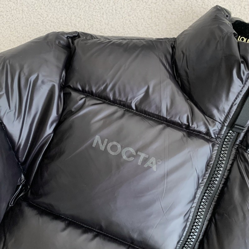 Nike x Drake solid color 3D logo stand up collar down jacket