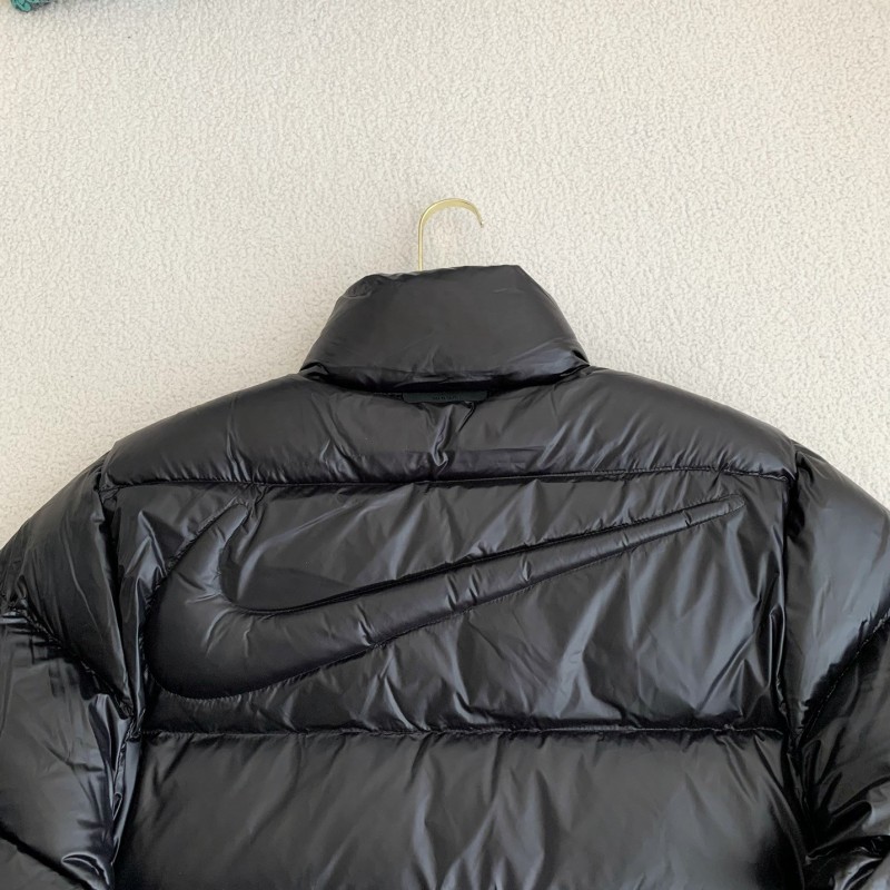 Nike x Drake solid color 3D logo stand up collar down jacket