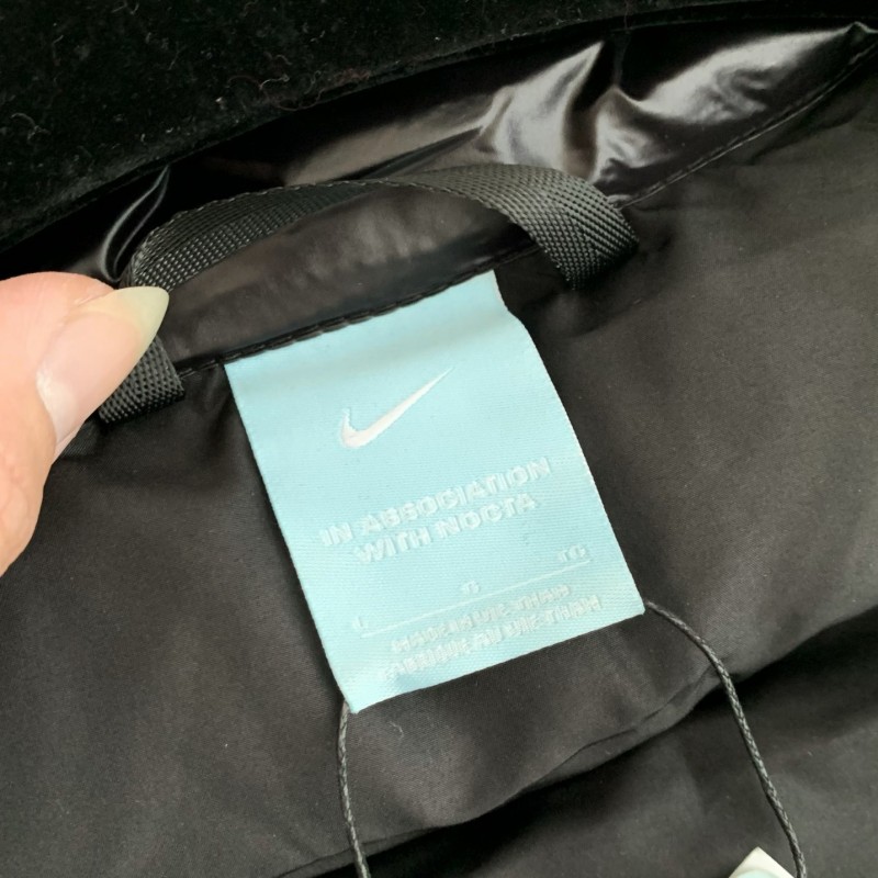 Nike x Drake solid color 3D logo stand up collar down jacket