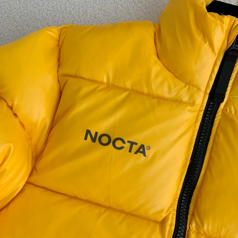 Nike x Drake solid color 3D logo stand up collar down jacket