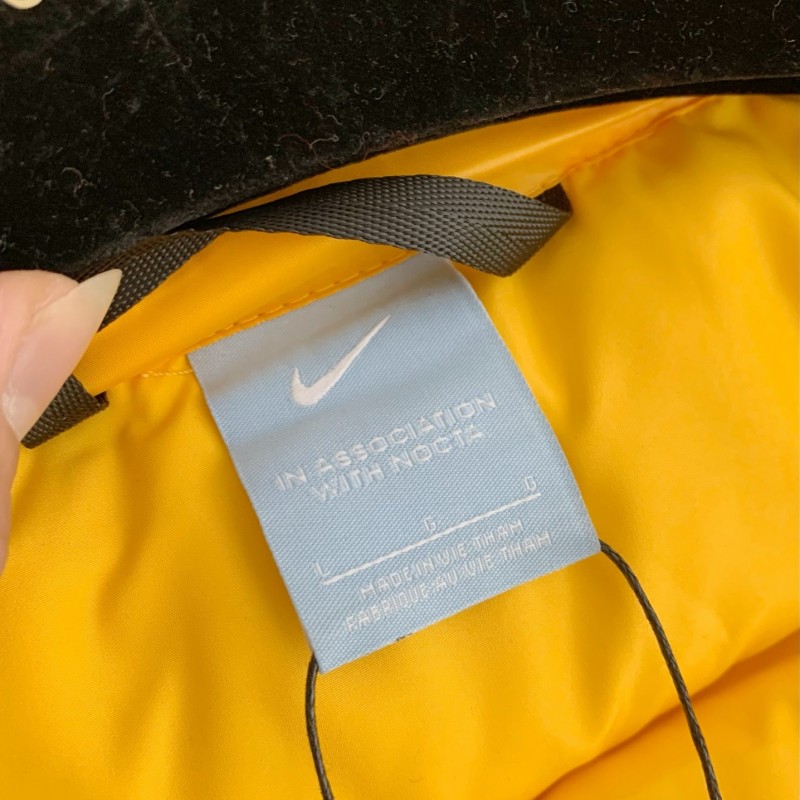 Nike x Drake solid color 3D logo stand up collar down jacket