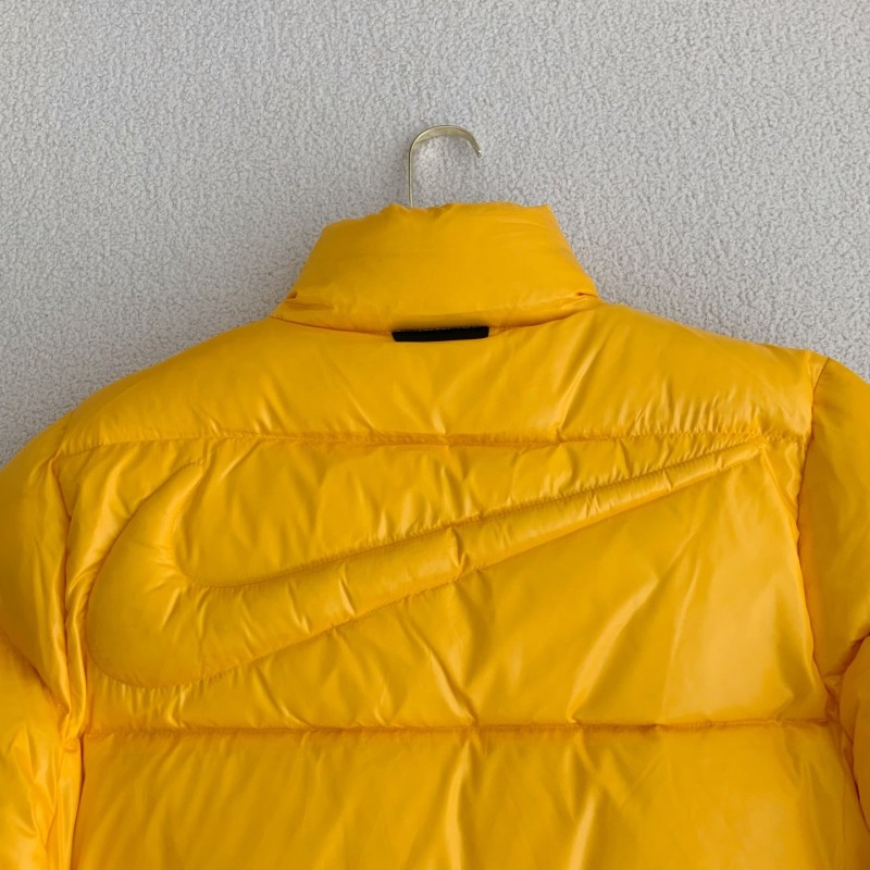 Nike x Drake solid color 3D logo stand up collar down jacket