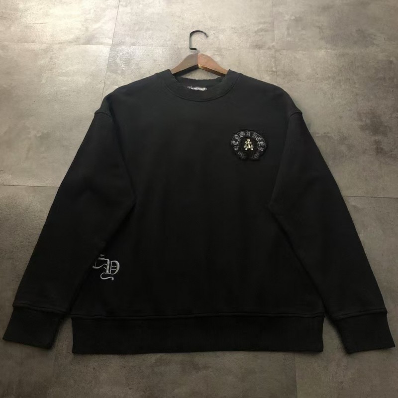 Ch**me He**ts 24ss patch embroidered round neck sweatshirt