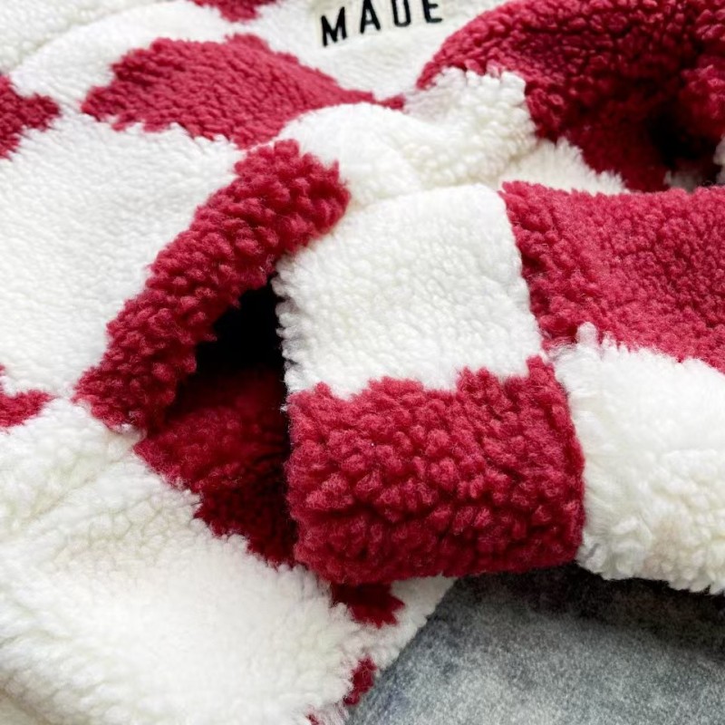 L0*is V*t0n 24ss plaid fleece coat