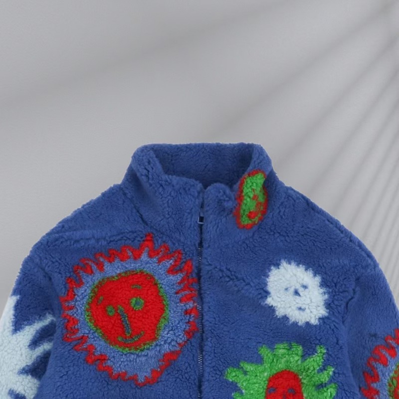 L0*is V*t0n 23fw sunflower old flower lamb jacket