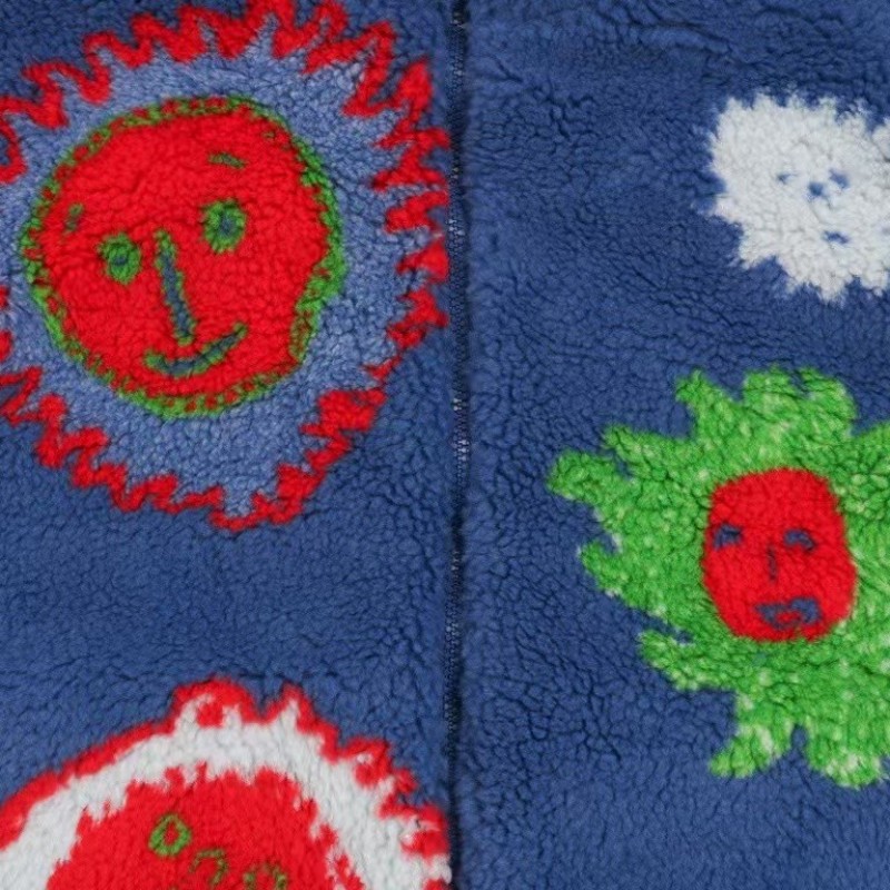 L0*is V*t0n 23fw sunflower old flower lamb jacket